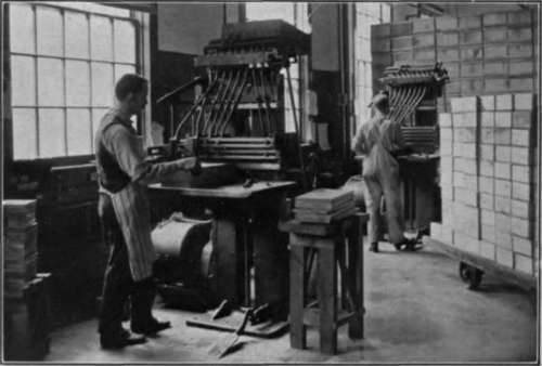 Nailing Machines Used In Making Plate Cases.