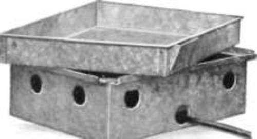 Back view of Toning: Bath Heater showing; two compartments.
