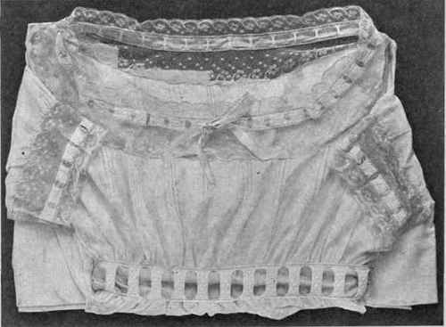 FIG. 170.   Night dress of fine nainsook with lace and embroidered beading as decoration.