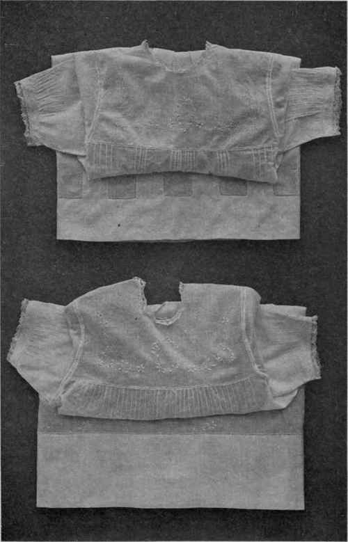 FIG. 257.   French embroidery, infants' dresses.