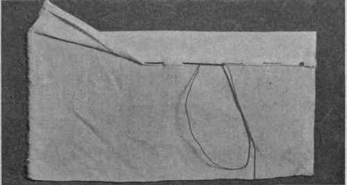 Fig. 109.   Laying and basting a hem.