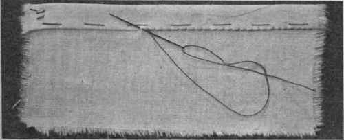 Fig. 110.   Hemming stitch.