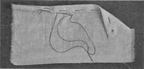 Fig. 115.   Slip stitching.
