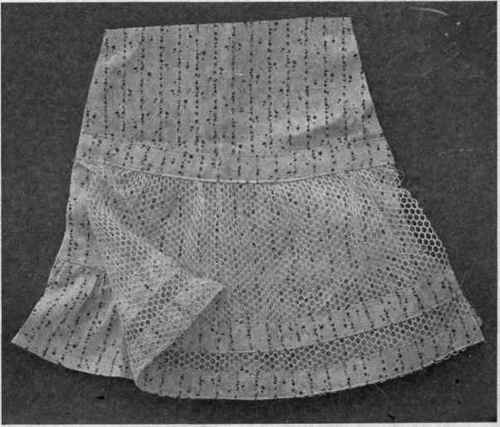 Fig. 132.   Flounce of net with material banding.
