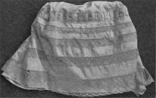 Fig. 165.   Petticoat for occasional wear, of nainsook, lace and embroidered beading.