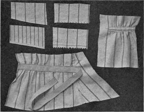 Fig. 185.   Finishes for lower edge of tailored waist Waist line finishing.