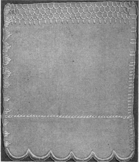 Fig. 238.   Varieties of blanket stitch, plain, honeycomb, scallops.