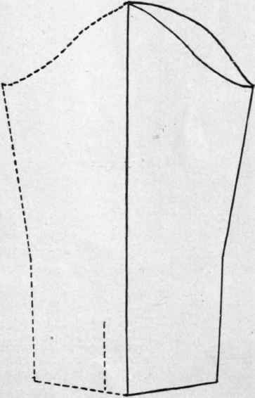 Fig. 37.   Shirtwaist sleeve pattern opened out.