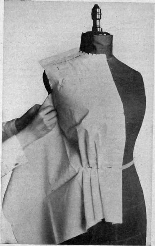 Fig. 80.   Draping a simple waist.