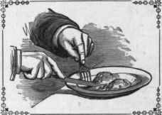 Fig. 14. Correct Position for Holding Knife and Fork.
