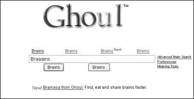 Ghoul searches for brains only