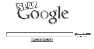 Spam Google finds nothing but spam