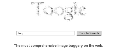 Toogle is a mix between Google parody and ASCII art creator