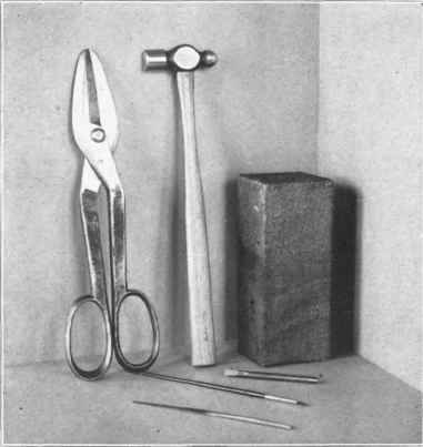 Fig. 2. These tools are all that are necessary to make the work shown in the photographs.
