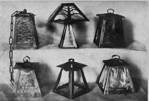 Fig. 55. Lanterns and table lamp.