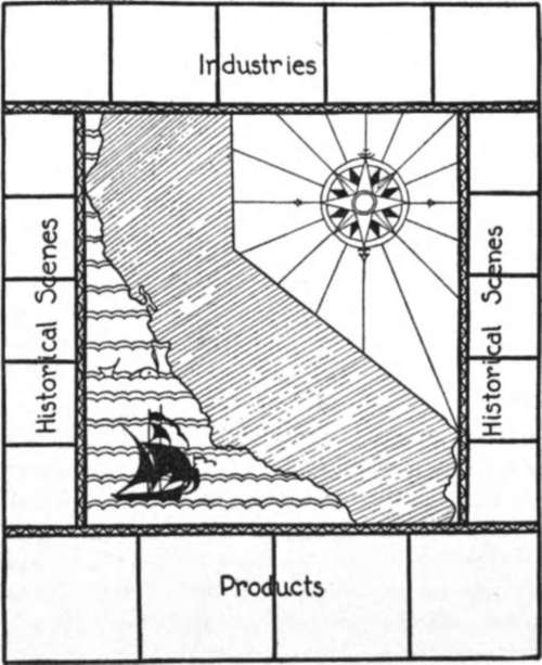 Map on wrapping paper