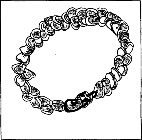 A bracelet with a button fastener