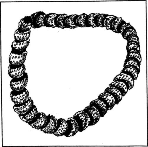 A necklace of acorn cups