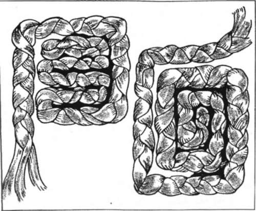 Braided style, zigzag and square