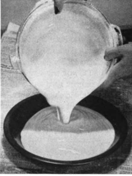 Pour the plaster