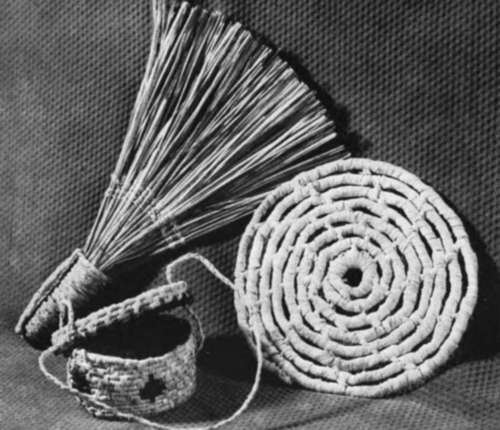 Slough grass and cornhusks