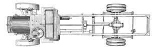 Plan view of the Schacht worm drive heavy duty chassis.