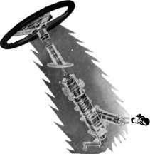 Ross Strew and Nut Type Steering Gear for Fore and Aft Steering.