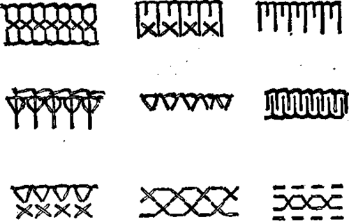 Embroidery stitches