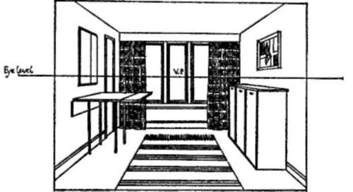 Room showing parallel lines