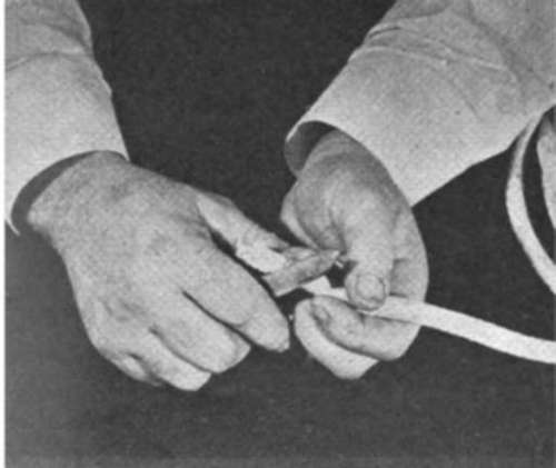 Trim the end at an angle