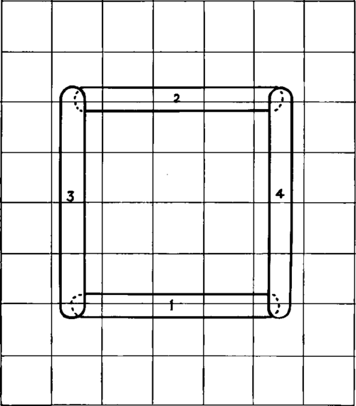 Pattern for First Row of Square