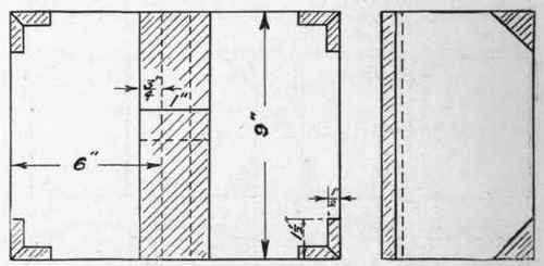 In this portfolio a heavy gray cover paper for the body and a darker gray for the corners and back make a very satisfactory combination