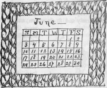 Model XIII. Calendar Back.