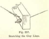 Fig. 217. Stretching the Guy Lines.