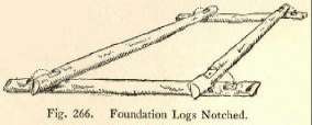 Fig. 266. Foundation Logs Notched.