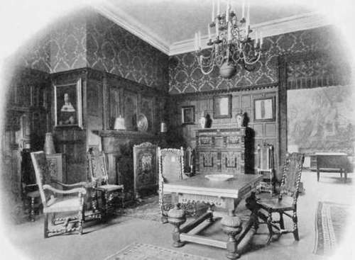 A Corner of the Panelled oak Room at (Neville Holt Hall)