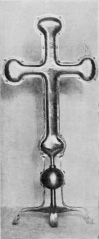 Fig. 2.   Altar Cross of hammered brass,