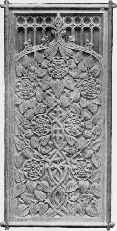 Fig. 5.   Panel (Rose) of the Carved Pulpit, by Editha R. Plowden.