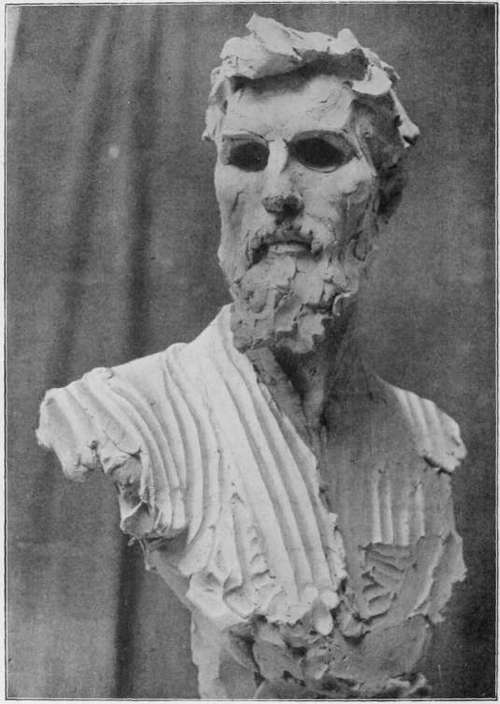 Three quarter View of the Bust at the end of the First Stage of Development.