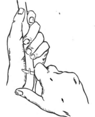 Thumb Braced On The Work