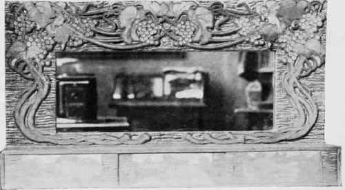 Hall Mirror In Pyrography And Stain