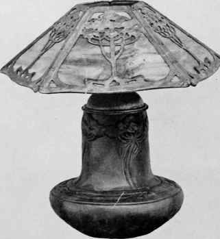 Shade And Lamp Designed And Executed By Student Of The Forest Craft Guild