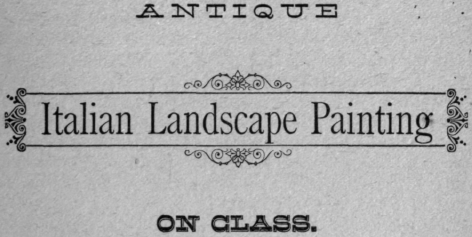 Antique Italian Landscape Painting on Glass 45
