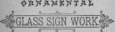Ornamental Glass Sign Work For Lettering Door Plat 48