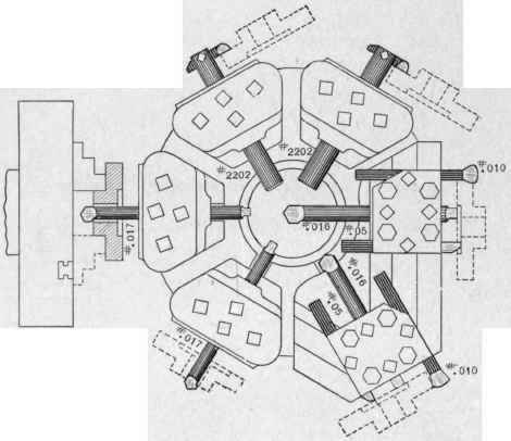 Three Jawed Chuck. Finished in Two Operations   First Operation