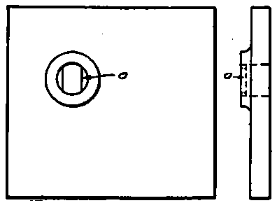 Locating Center of Cored Hole in Jig.