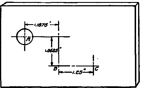Location of Bushing Holes in Drill Jig.