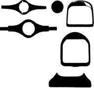 TYPICAL AUTOMOBILE STAMPINGS. Courtesy 0f Toledo Machint and Tool Company. Toledo, Ohio.