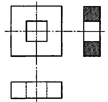Location of Shade Lines for Piece with Hole.