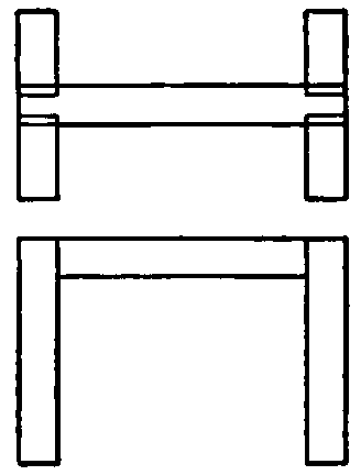 Plan and Elevation of Sawhorse.